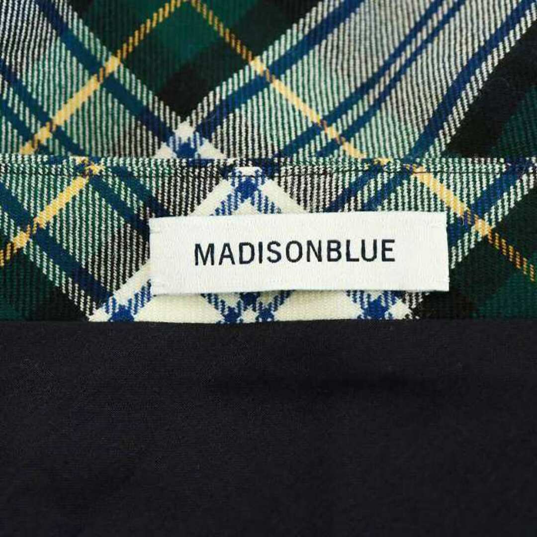 MADISONBLUE(マディソンブルー)のマディソンブルー ジャケット 長袖 チェック柄 ウール S 緑 紺 レディースのジャケット/アウター(その他)の商品写真
