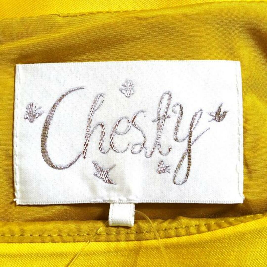 Chesty(チェスティ)のChesty(チェスティ) ワンピース サイズ0 XS レディース美品  - イエロー ノースリーブ/ひざ丈 レディースのワンピース(その他)の商品写真