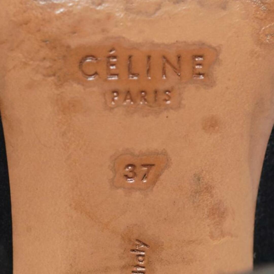 celine(セリーヌ)のCELINE(セリーヌ) ショートブーツ 37 レディース - 黒 ストレッチ/アウトソール張替済 化学繊維 レディースの靴/シューズ(ブーツ)の商品写真