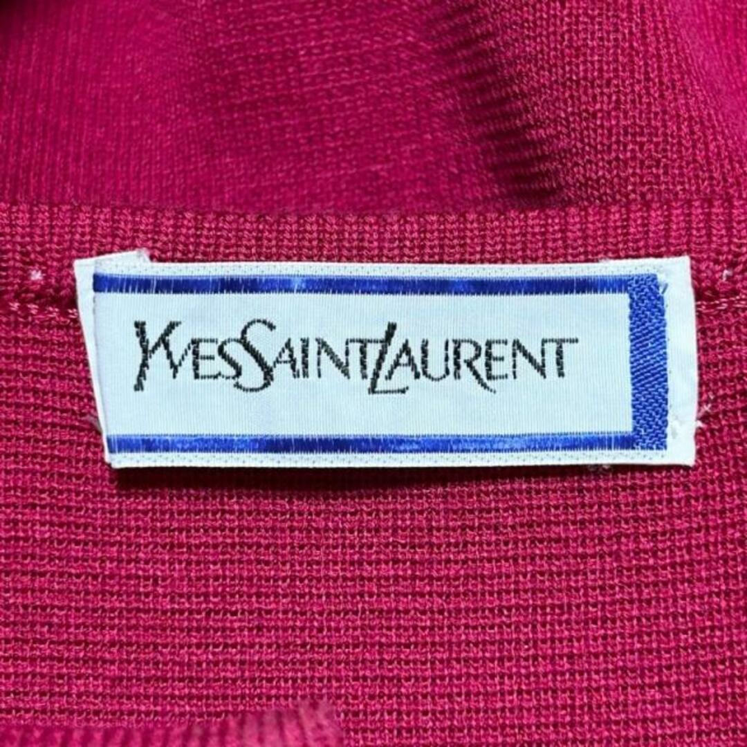 Saint Laurent(サンローラン)のYvesSaintLaurent(イヴサンローラン) カーディガン サイズM レディース - ピンク 長袖/肩パッド レディースのトップス(カーディガン)の商品写真