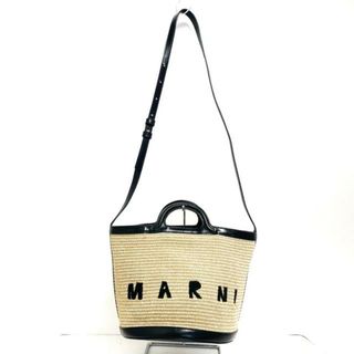 マルニ(Marni)のMARNI(マルニ) トートバッグ トロピカリア SCMP0057Q1 ライトブラウン×黒 かごバッグ/2way コットン×ナイロン×レザー(トートバッグ)