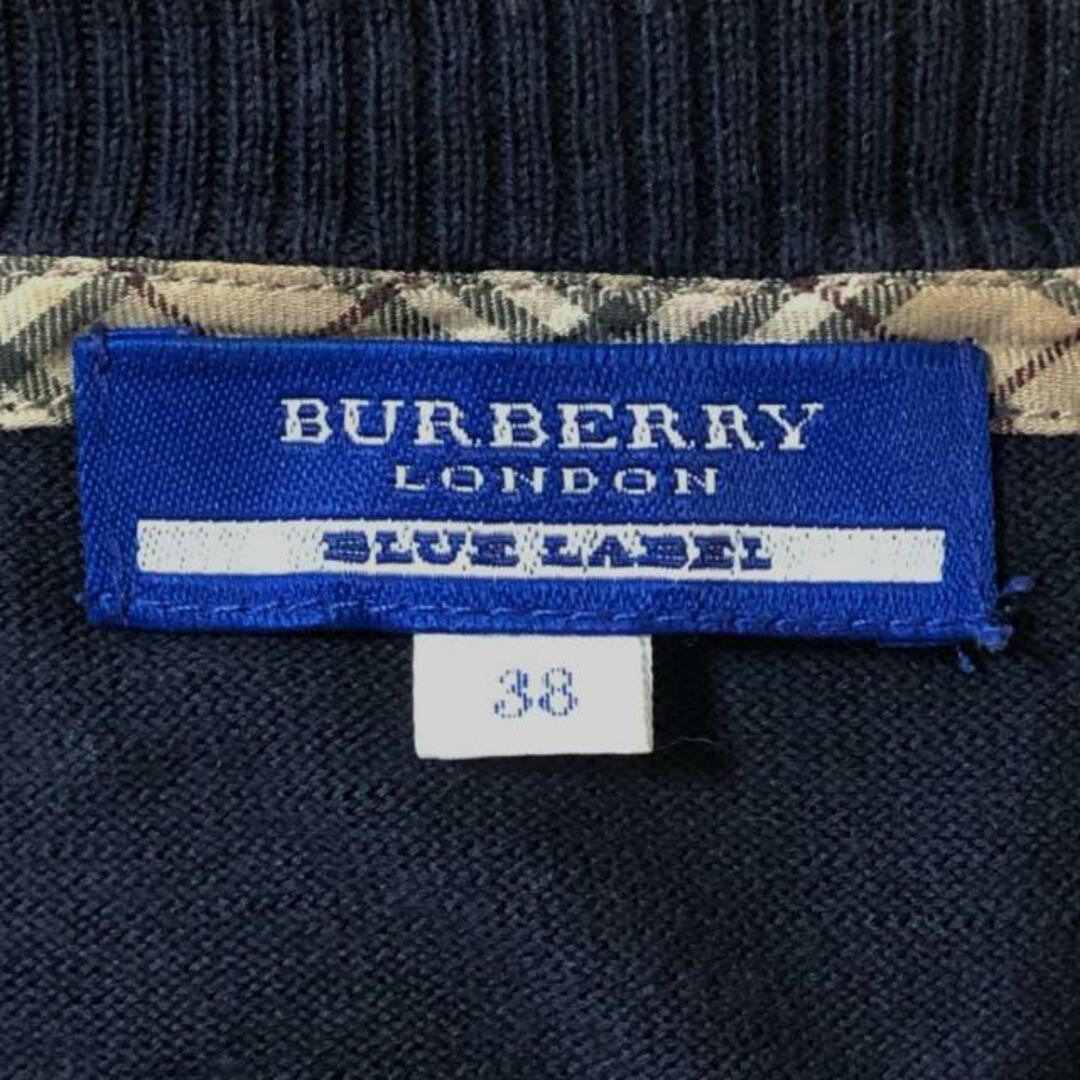 BURBERRY BLUE LABEL(バーバリーブルーレーベル)のBurberry Blue Label(バーバリーブルーレーベル) 長袖セーター サイズ38 M レディース - ダークネイビー クルーネック レディースのトップス(ニット/セーター)の商品写真