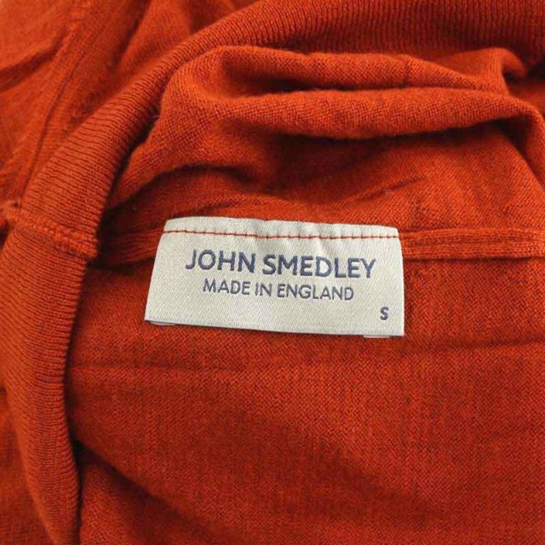 JOHN SMEDLEY(ジョンスメドレー)のジョンスメドレー ニット カットソー 半袖 タートルネック ウール S オレンジ レディースのトップス(ニット/セーター)の商品写真