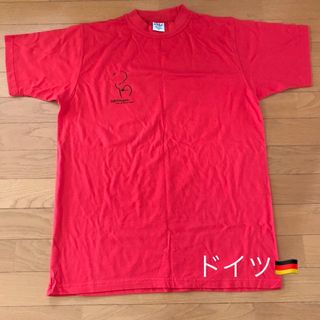 Tシャツ　tシャツ 赤色レッド　ドイツ　LL(Tシャツ/カットソー(半袖/袖なし))