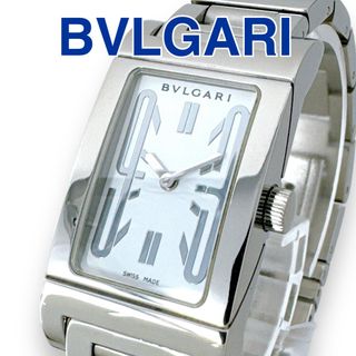 ブルガリ(BVLGARI)のブルガリ レッタンゴロ RT39S クオーツ ホワイト レディース 時計 稼働(腕時計)