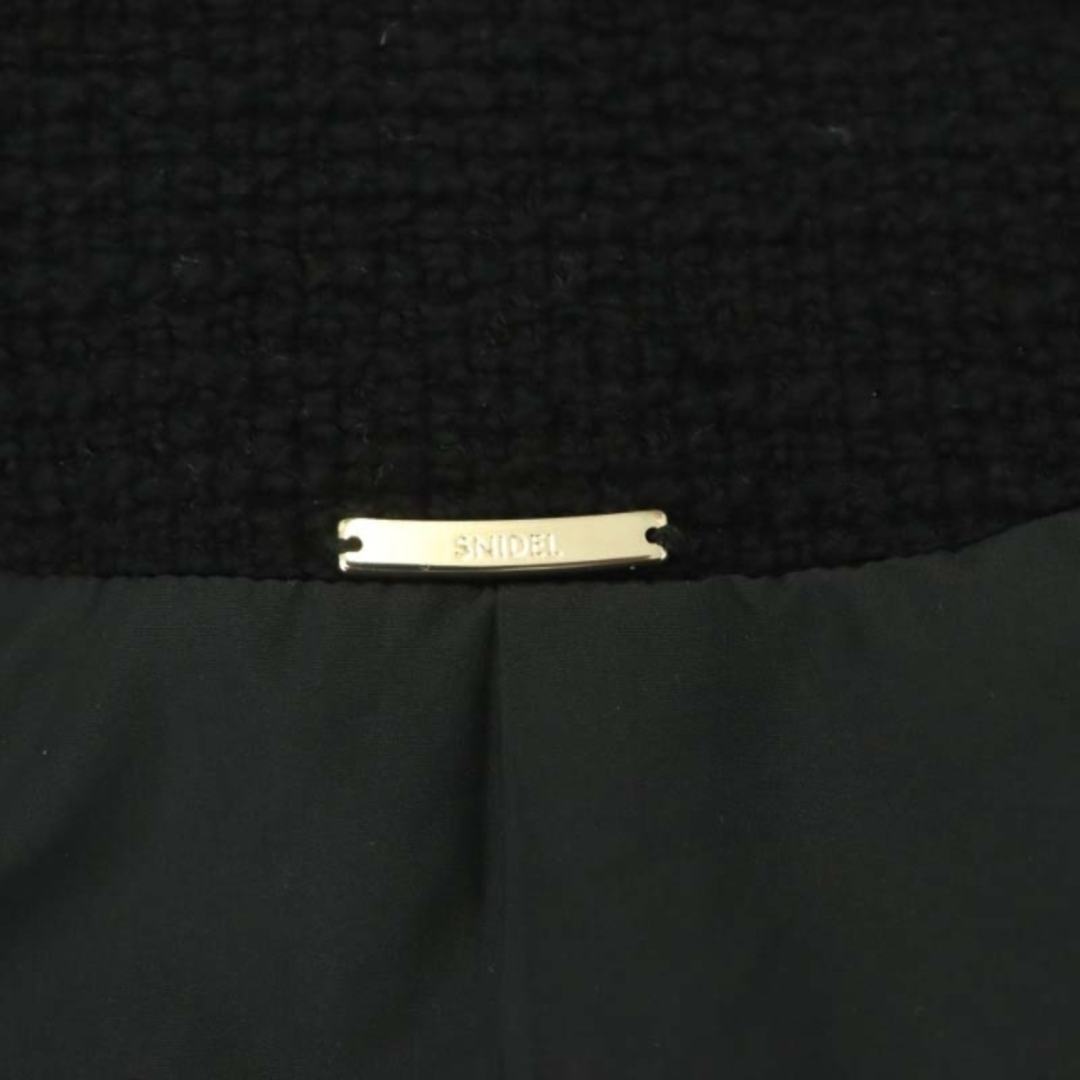 SNIDEL(スナイデル)のスナイデル 22AW ツイードクラシックジャケット ノーカラー 0 黒 ブラック レディースのジャケット/アウター(その他)の商品写真