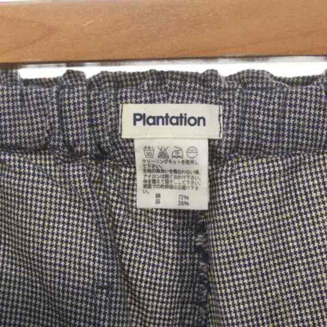 Plantation(プランテーション)のプランテーション ワイド イージーパンツ リネン混 M 紺 ネイビー レディースのパンツ(その他)の商品写真