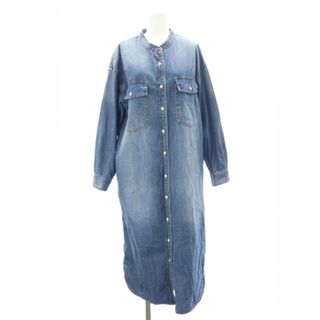 スローブイエナ(SLOBE IENA)のスローブ イエナ LE DENIM ロングワンピース マキシ 長袖 F 青(ロングワンピース/マキシワンピース)