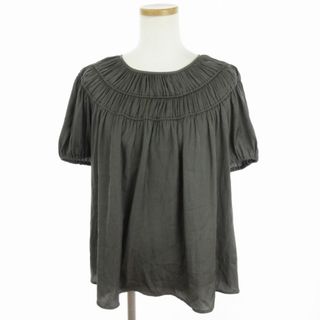 NATURAL BEAUTY BASIC - ナチュラルビューティー 美品 23SS ブラウス 半袖 グレー系 FR ■002