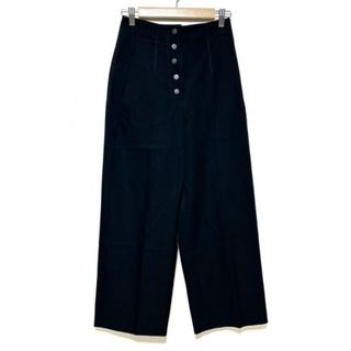 stellamccartney(ステラマッカートニー) パンツ サイズ34 M レディース - 黒 フルレングス/ボタンフライ/ワイド