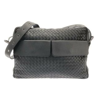 ボッテガヴェネタ(Bottega Veneta)のBOTTEGA VENETA(ボッテガヴェネタ) ショルダーバッグ イントレチャート 337091 黒 ストラップ着脱可 レザー(ショルダーバッグ)