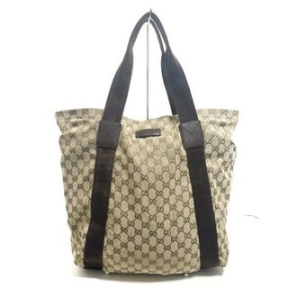 グッチ(Gucci)のGUCCI(グッチ) トートバッグ GG柄 189669 ベージュ×ダークブラウン ジャガード×レザー(トートバッグ)