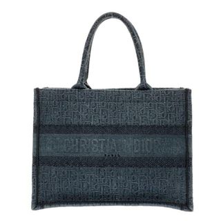 クリスチャンディオール(Christian Dior)のDIOR/ChristianDior(ディオール/クリスチャンディオール) トートバッグ ブックトートミディアムバッグ/旧スモール ブルー ディオール オブリーク デニム(トートバッグ)