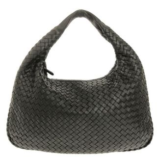 Bottega Veneta - BOTTEGA VENETA(ボッテガヴェネタ) ハンドバッグ ミディアムヴェネタバッグ 115653 黒 レザー