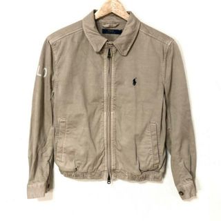 ポロラルフローレン(POLO RALPH LAUREN)のPOLObyRalphLauren(ポロラルフローレン) ブルゾン サイズSP S レディース - ベージュ×ダークネイビー×白 長袖/ジップアップ/春/夏(ブルゾン)