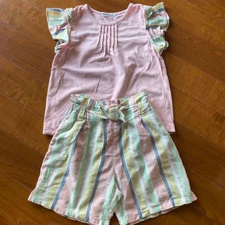 BeBe - BeBe PetitsPoisVert 女の子用セットアップ