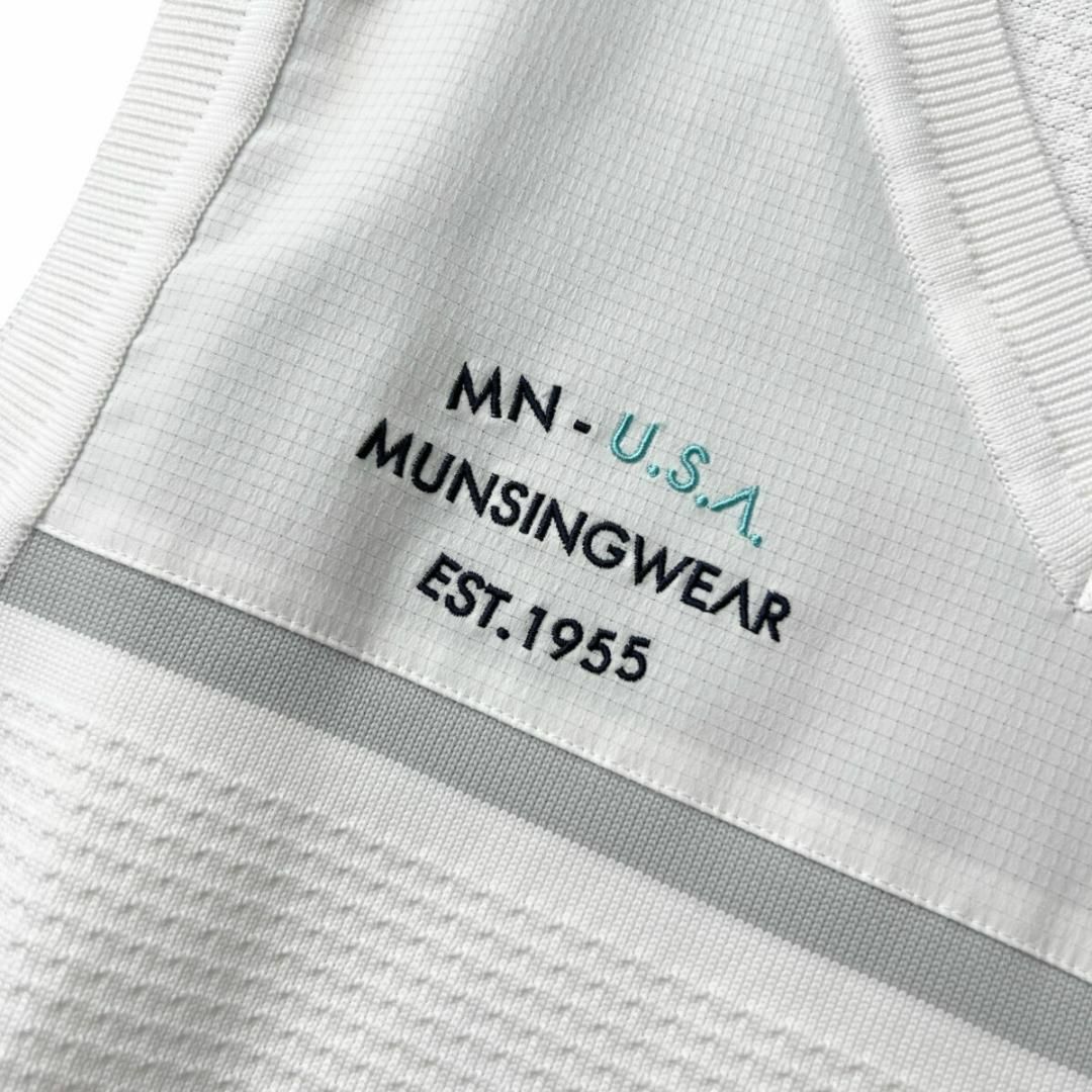 Munsingwear(マンシングウェア)の2022年モデル マンシングウェア 春夏 Vネック ニット ベスト メンズ L スポーツ/アウトドアのゴルフ(ウエア)の商品写真
