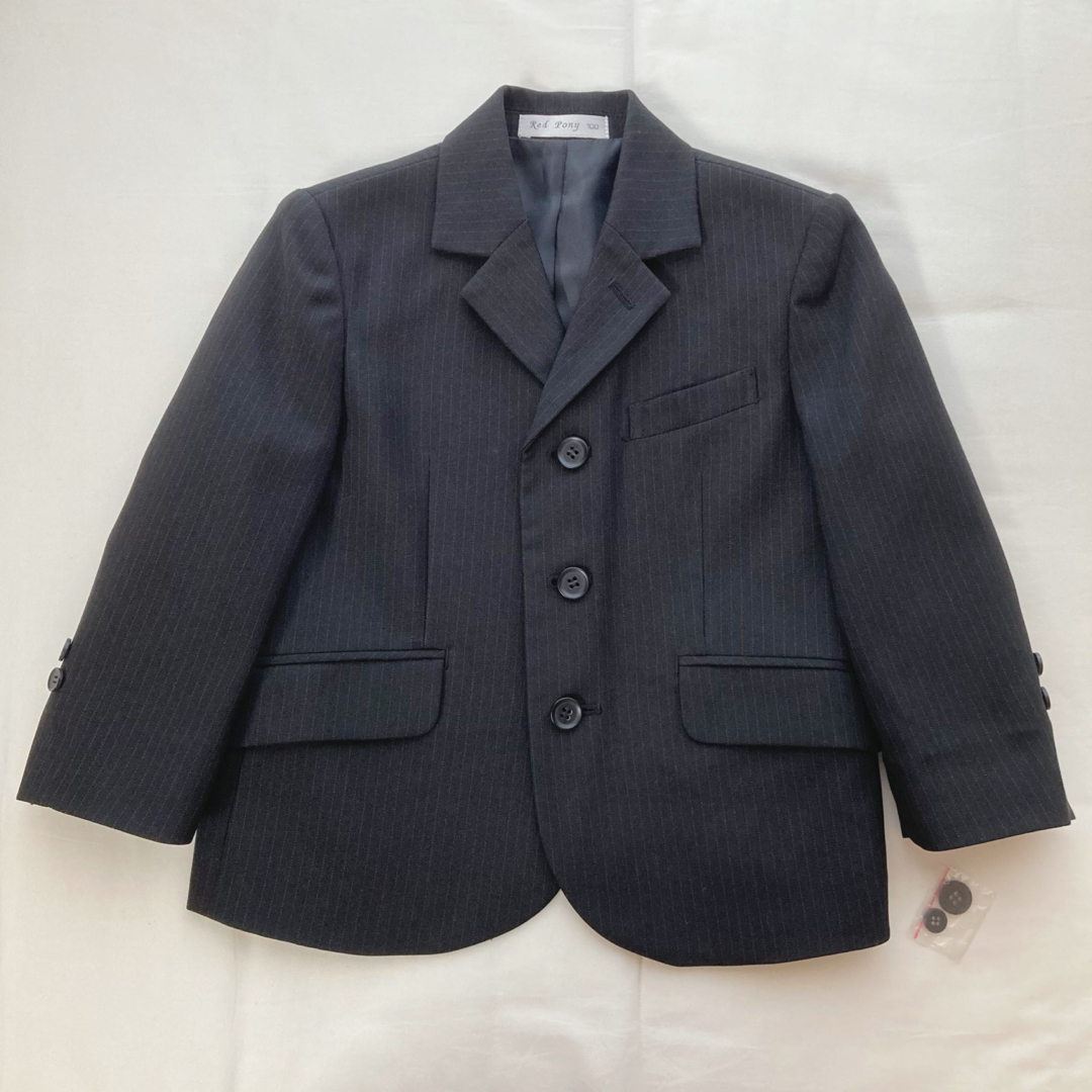 REDPONY スーツ　セットアップ　キッズ　男の子　ブラック　セット キッズ/ベビー/マタニティのキッズ服男の子用(90cm~)(ドレス/フォーマル)の商品写真