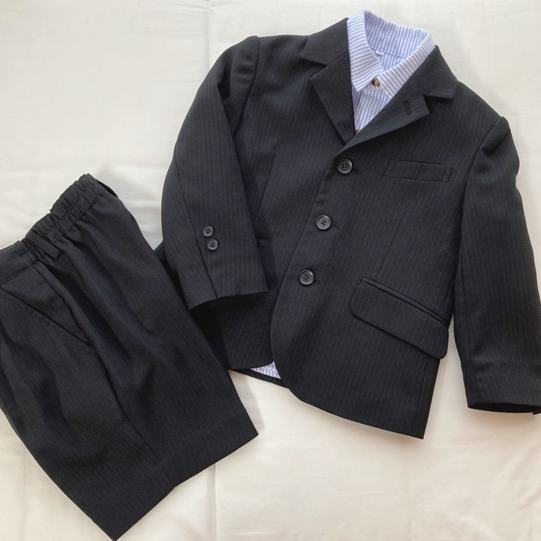 REDPONY スーツ　セットアップ　キッズ　男の子　ブラック　セット キッズ/ベビー/マタニティのキッズ服男の子用(90cm~)(ドレス/フォーマル)の商品写真