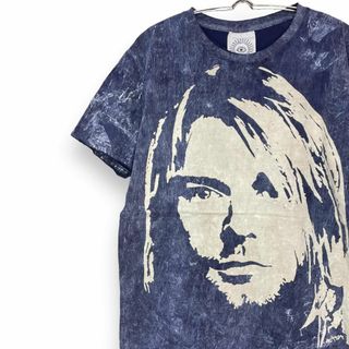 Nirvana ニルヴァーナ カートコバーン Tシャツ バンドT 紺色 Mサイズ(Tシャツ/カットソー(半袖/袖なし))