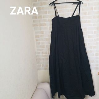 ザラ(ZARA)のZARA キャミソールワンピース ジャンパースカート(ロングワンピース/マキシワンピース)