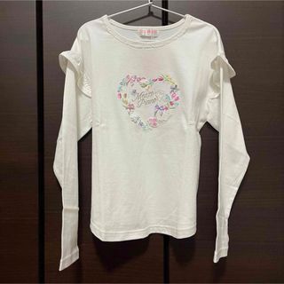 メゾピアノ(mezzo piano)のメゾピアノ　花ハートうさぎ長袖Ｔシャツ　ロンT トップス(Tシャツ/カットソー)