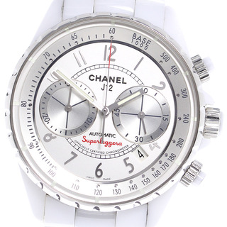 シャネル(CHANEL)のシャネル CHANEL H3410 J12 スーパーレッジェーラ クロノグラフ 自動巻き メンズ 良品 _799445(腕時計(アナログ))