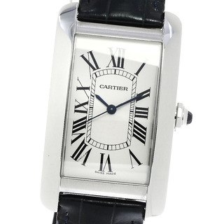 カルティエ(Cartier)のカルティエ CARTIER WSTA0018 タンクアメリカンLM 自動巻き メンズ 美品 箱・保証書付き_802057(腕時計(アナログ))