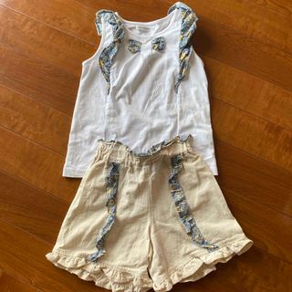 ベベ(BeBe)のBeBe PetitsPoisVert 女の子用セットアップ(Tシャツ/カットソー)