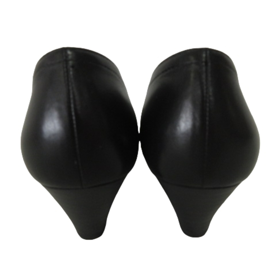 エイゾー  美品 パンプス ヒール リボン 23 黒 ブラック ■052 レディースの靴/シューズ(ハイヒール/パンプス)の商品写真
