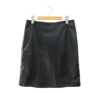 ザラ(ZARA)のザラ ZARA エコレザー 台形ミニスカート S 黒 ブラック(ミニスカート)