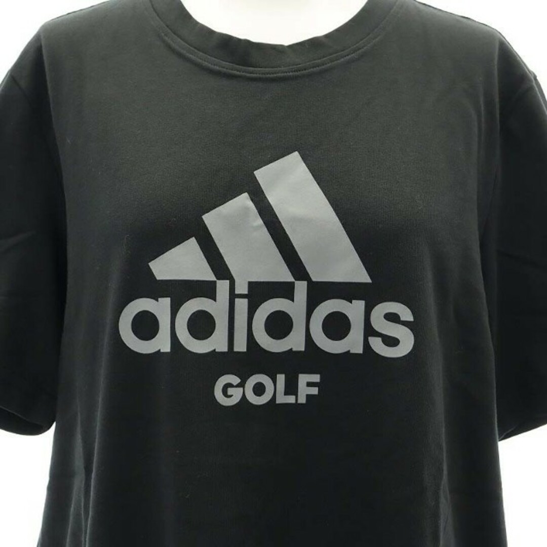 adidas(アディダス)のアディダス Tシャツ カットソー 半袖 クルーネック S グレー 黒 レディースのトップス(Tシャツ(半袖/袖なし))の商品写真