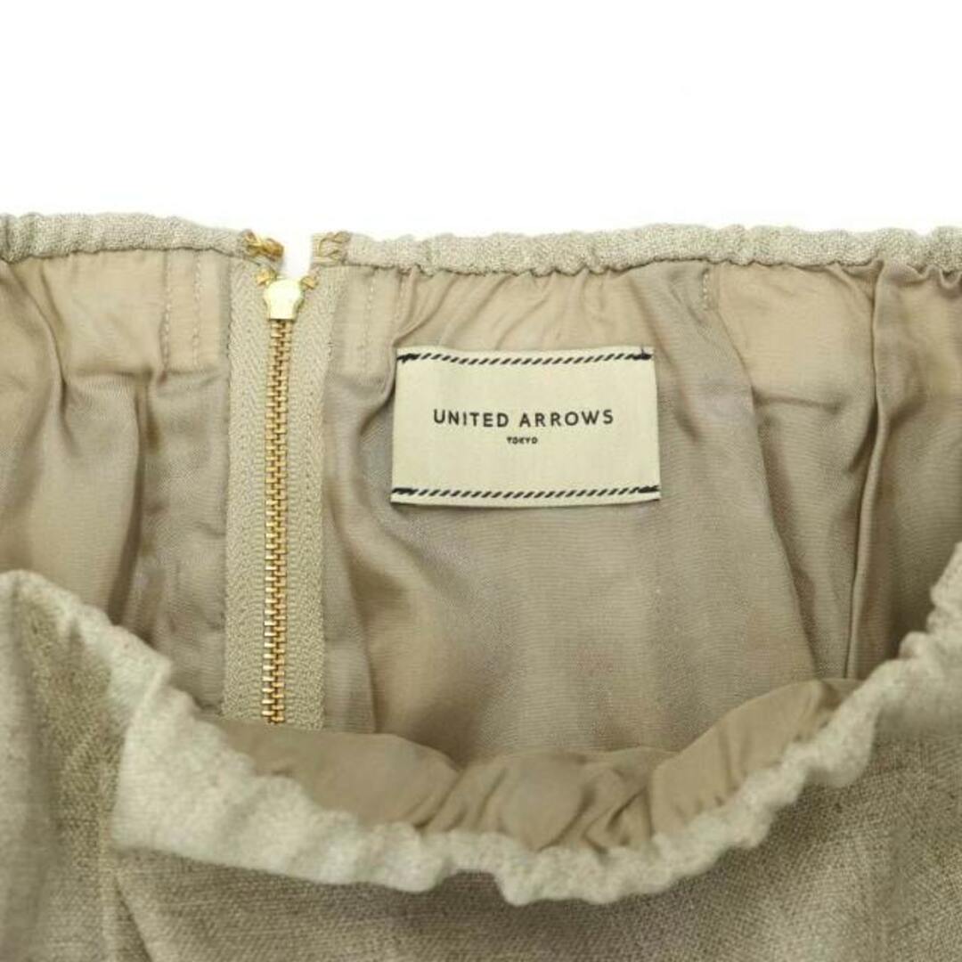 ユナイテッドアローズ 台形スカート ひざ丈 36 S ベージュ レディースのスカート(ひざ丈スカート)の商品写真