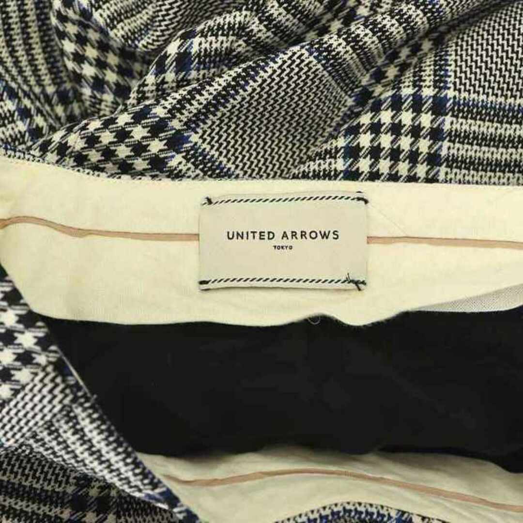 UNITED ARROWS(ユナイテッドアローズ)のユナイテッドアローズ チェックテーパードパンツ ウール 36 黒 白 紺 レディースのパンツ(その他)の商品写真
