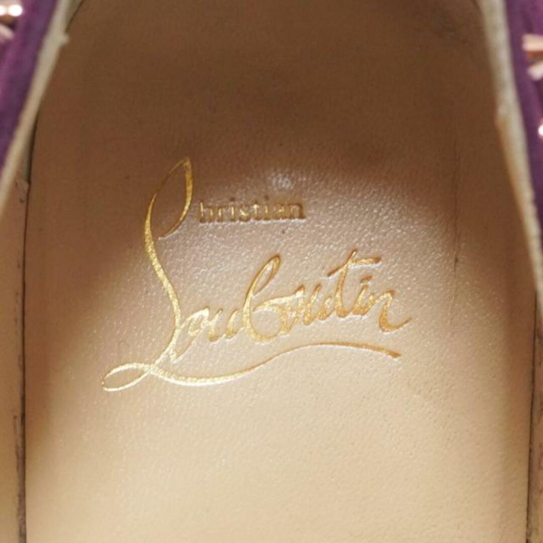 Christian Louboutin(クリスチャンルブタン)のCHRISTIAN LOUBOUTIN(クリスチャンルブタン) パンプス 37 1/2 レディース - パープル スタッズ スエード レディースの靴/シューズ(ハイヒール/パンプス)の商品写真