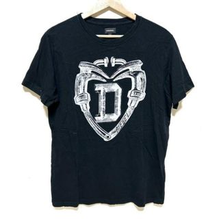 ディーゼル(DIESEL)のDIESEL(ディーゼル) 半袖Tシャツ サイズS メンズ - 黒×白 クルーネック/S(Tシャツ/カットソー(半袖/袖なし))