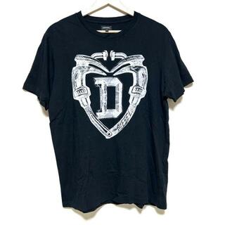 ディーゼル(DIESEL)のDIESEL(ディーゼル) 半袖Tシャツ サイズM メンズ - 黒×白 クルーネック/M(Tシャツ/カットソー(半袖/袖なし))