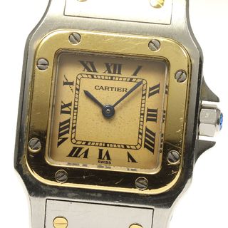 カルティエ(Cartier)のジャンク カルティエ CARTIER W20012C4 サントスガルベSM コンビ クォーツ レディース 保証書付き_803600(腕時計)