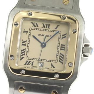 カルティエ(Cartier)のカルティエ CARTIER W20011C4 サントスガルベ LM YGコンビ クォーツ メンズ 内箱・保証書付き_811320(腕時計(アナログ))