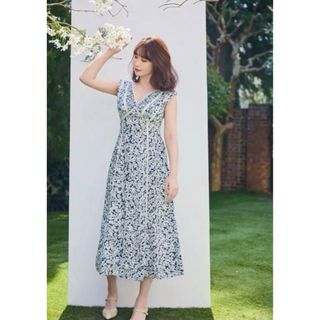 ハーリップトゥ(Her lip to)のHerlipto Lace Trimmed Floral Dress フローラル(ロングワンピース/マキシワンピース)