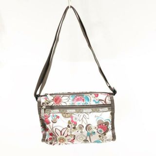 レスポートサック(LeSportsac)のLESPORTSAC(レスポートサック) ショルダーバッグ 白×ピンク×マルチ 花柄 レスポナイロン(ショルダーバッグ)