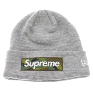 シュプリーム(Supreme)のSUPREME シュプリーム 23AW×NEW ERA Box Logo Beanie ニューエラ ボックスロゴビーニー ニットキャップ 帽子 グレー(ニット帽/ビーニー)