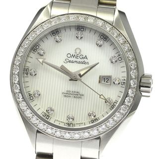 オメガ(OMEGA)のオメガ OMEGA 231.15.34.20.55.001 シーマスター アクアテラ コーアクシャル ダイヤベゼル 自動巻き レディース 良品 保証書付き_814797(腕時計)