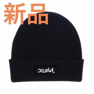 新品　エックスガール　BOX LOGO KNIT CAP　ブラック