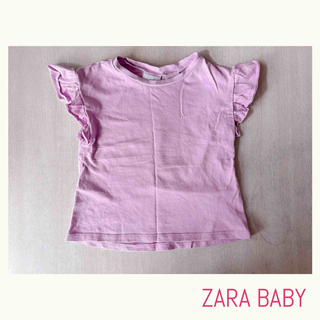 ザラ(ZARA)のZARA BABY ザラベビー　フリル付き半袖Tシャツ　80㎝(Ｔシャツ)
