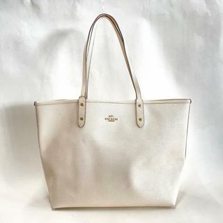 コーチ(COACH)のCOACH(コーチ) トートバッグ シグネチャー リバーシブル PVC シティ トート F36658 アイボリー×カーキ レザー×PVC(塩化ビニール)(トートバッグ)