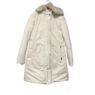 ウールリッチ(WOOLRICH)のWOOLRICH(ウールリッチ) ダウンコート サイズXS レディース - アイボリー 長袖/ファー着脱可/冬(ダウンコート)