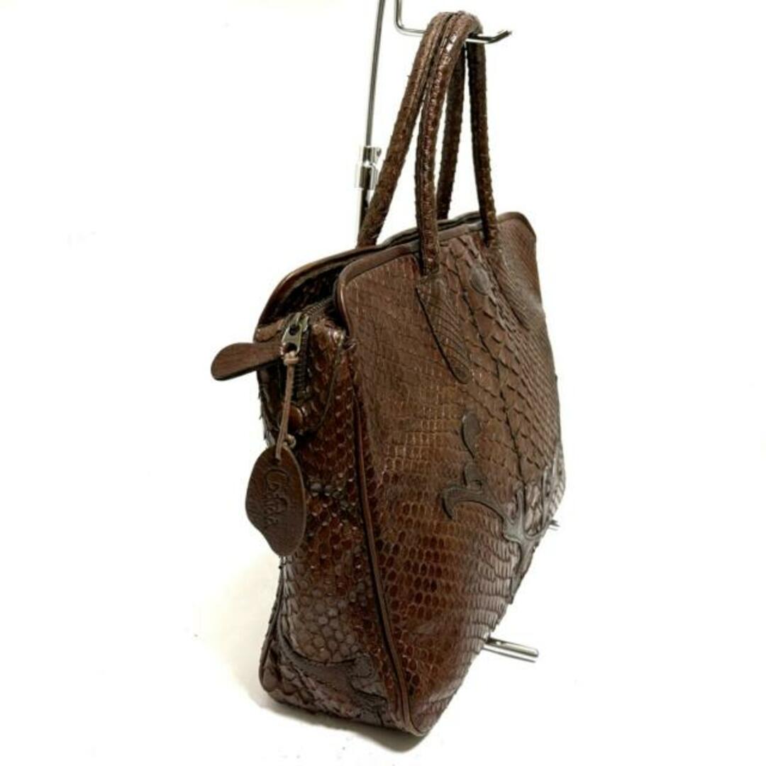 IBIZA czarda(イビザczarda) ビジネスバッグ美品  ブラウン パイソン メンズのバッグ(ビジネスバッグ)の商品写真