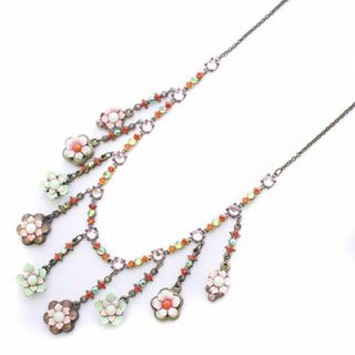 ミハエルネグリン ネックレス チェーン アクセサリー 花 ラインストーン(ネックレス)