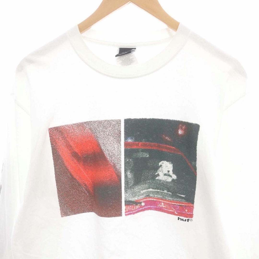 HUF(ハフ)のハフ RED MEANS GO LS TEE ロンT カットソー 長袖 M 白 メンズのトップス(Tシャツ/カットソー(七分/長袖))の商品写真